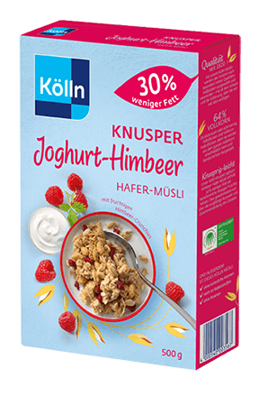 Koelln granola con biscotti ai lamponi granola Kolln